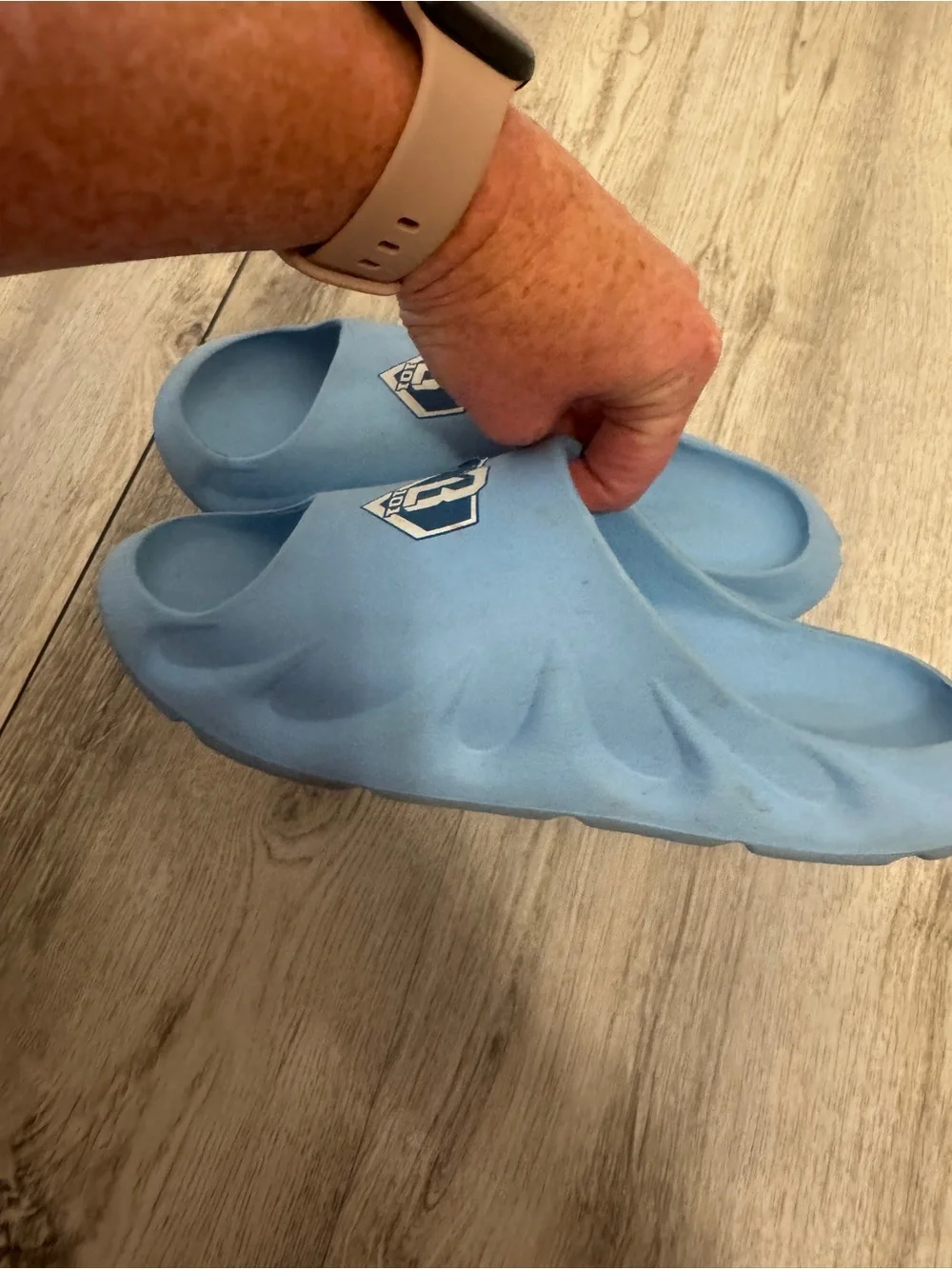 Baseball 101 Kids Light Blue Slip-On Sandals